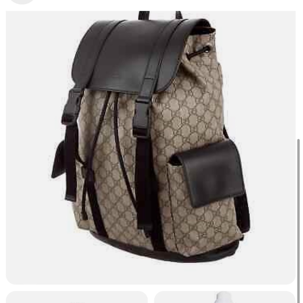 Gucci Men's beige and
ebony soft GG Supreme coated canvas
Gucci backpack